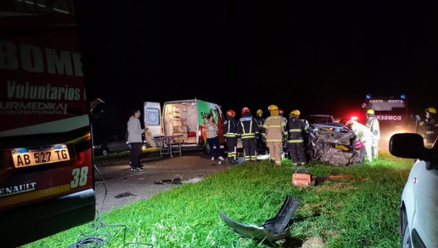 Ruta 11, choque en cadena Mar&nbsp;Chiquita