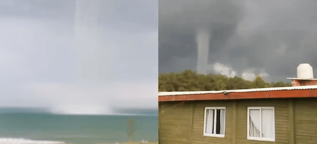 VIDEO: Una tromba marina en&nbsp;Necochea
