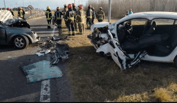 Choque frontal en Ruta 11