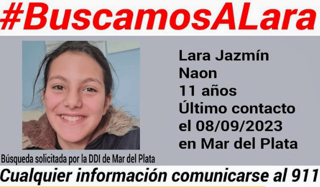 Intensa búsqueda de una chica de 11&nbsp;años